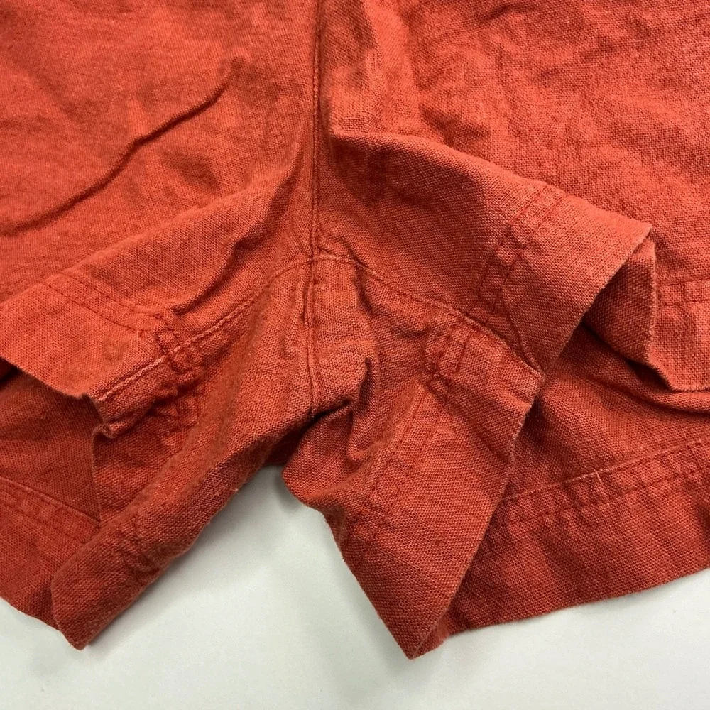 Old Navy Orange Linen Blend Shorts Women XL Comfort Waistband 692834-04